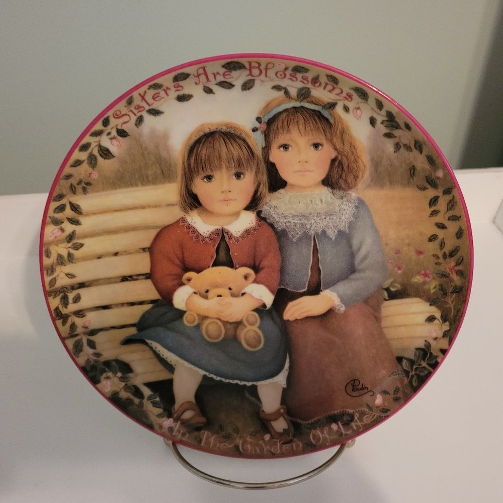 "Sisters Are Blossoms" by Chantal Poulin: Bradford Exchange Kindred Moments